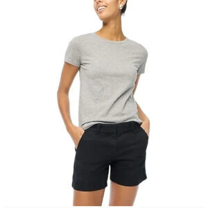 NWT J. Crew 5" Classic Chino Shorts 10 Black H1453 Women's Travel Beach Cruise